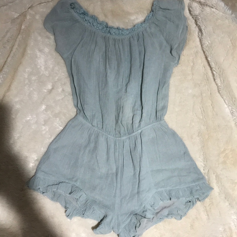 Cold Shoulder Sage Green Romper